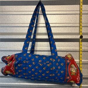 Floral Blue and Red Women's Bag